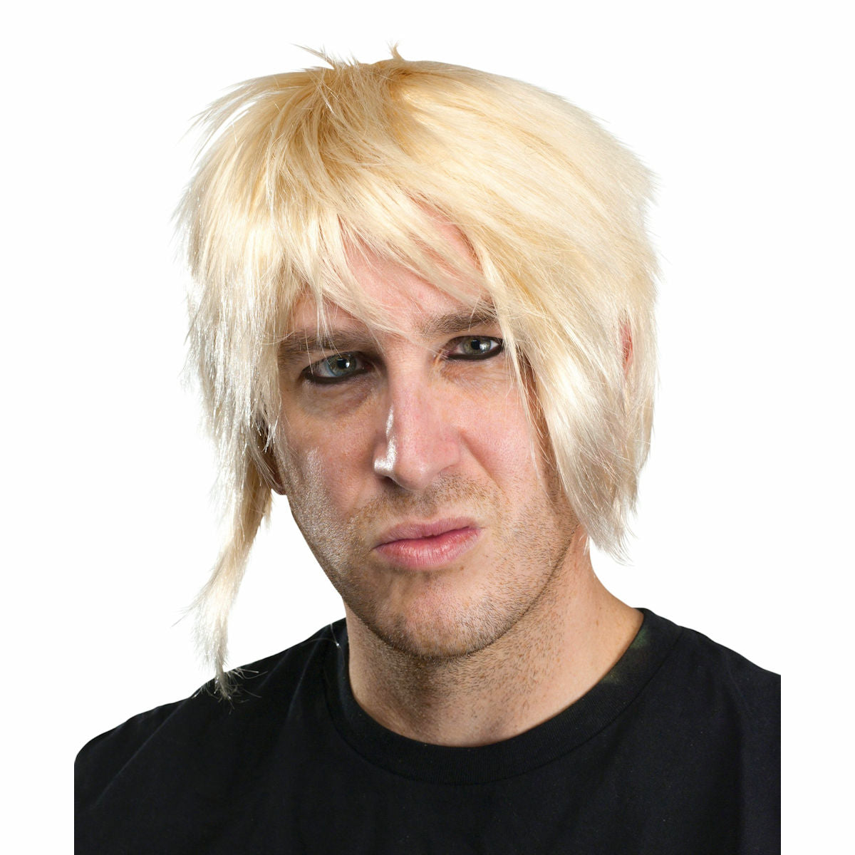 Modern Emo Men's Blonde Wig Fancy Dress Costume Accessory