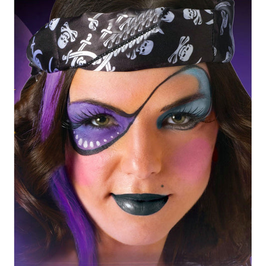 Pirate Fantasy Makeup Kit FX Kit Halloween Costume Accessory with Eyelashes