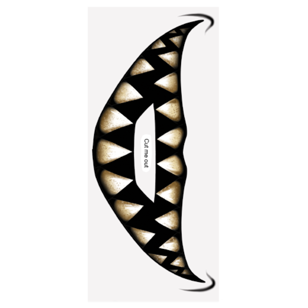 Big Mouth Cheshire Cat Temporary Tattoo Tinsley Halloween Special FX Make up