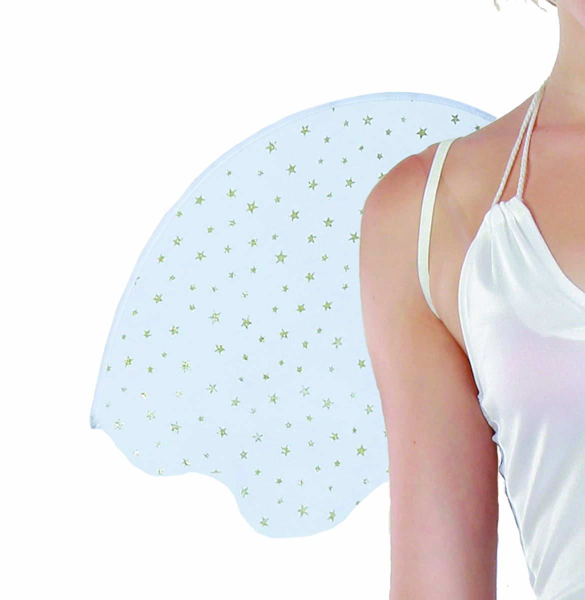 Snow Angel White Fairy Womens Fancy Dress Costume with Wings & Halo