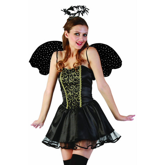Fallen Angel Women's Fancy Dress Costume with Halo and Wings Beautiful