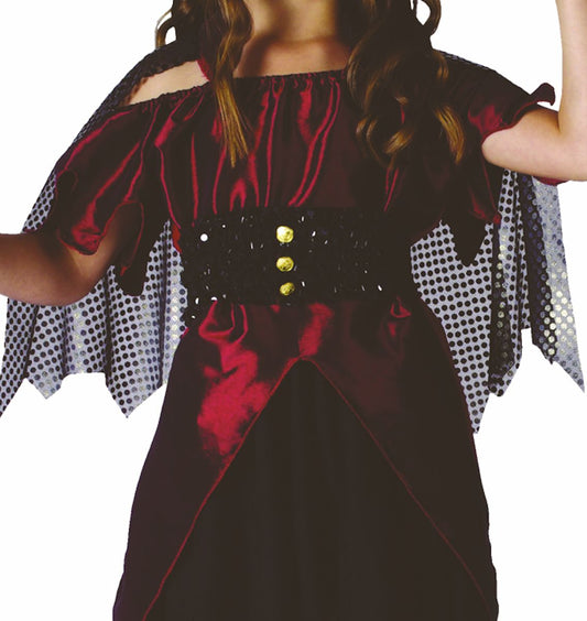 Sparkly Witch Girl's Fancy Dress Costume with Cape and Hat