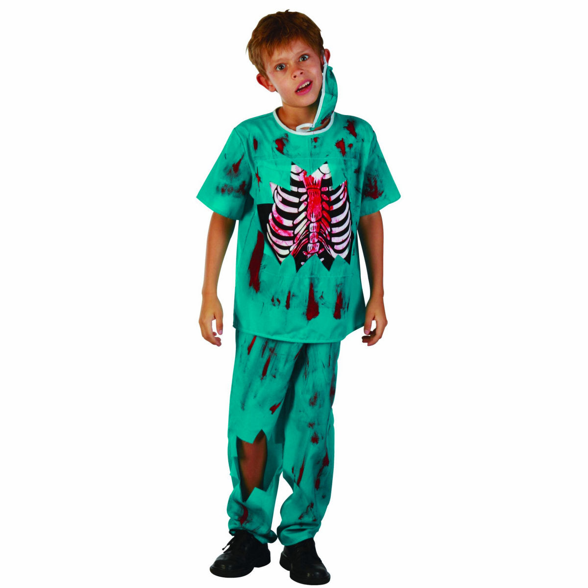Junior Zombie Surgeon Doctor Boy's Halloween Party Costume