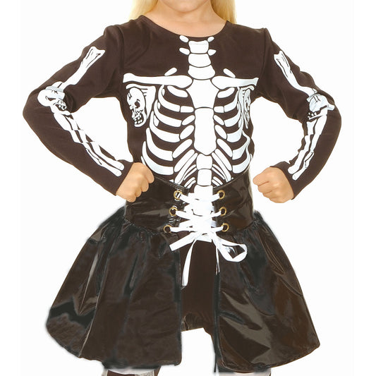 Little Skeleton Cute Girl's Fancy Dress Halloween Costume