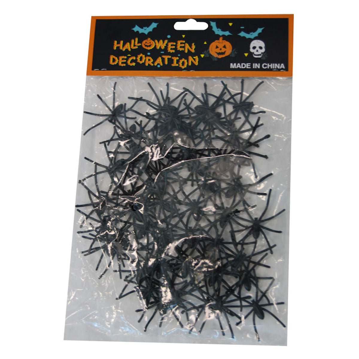 Spiders Infestation Pack of 50 Plastic Creepy Spiders Halloween Decoration