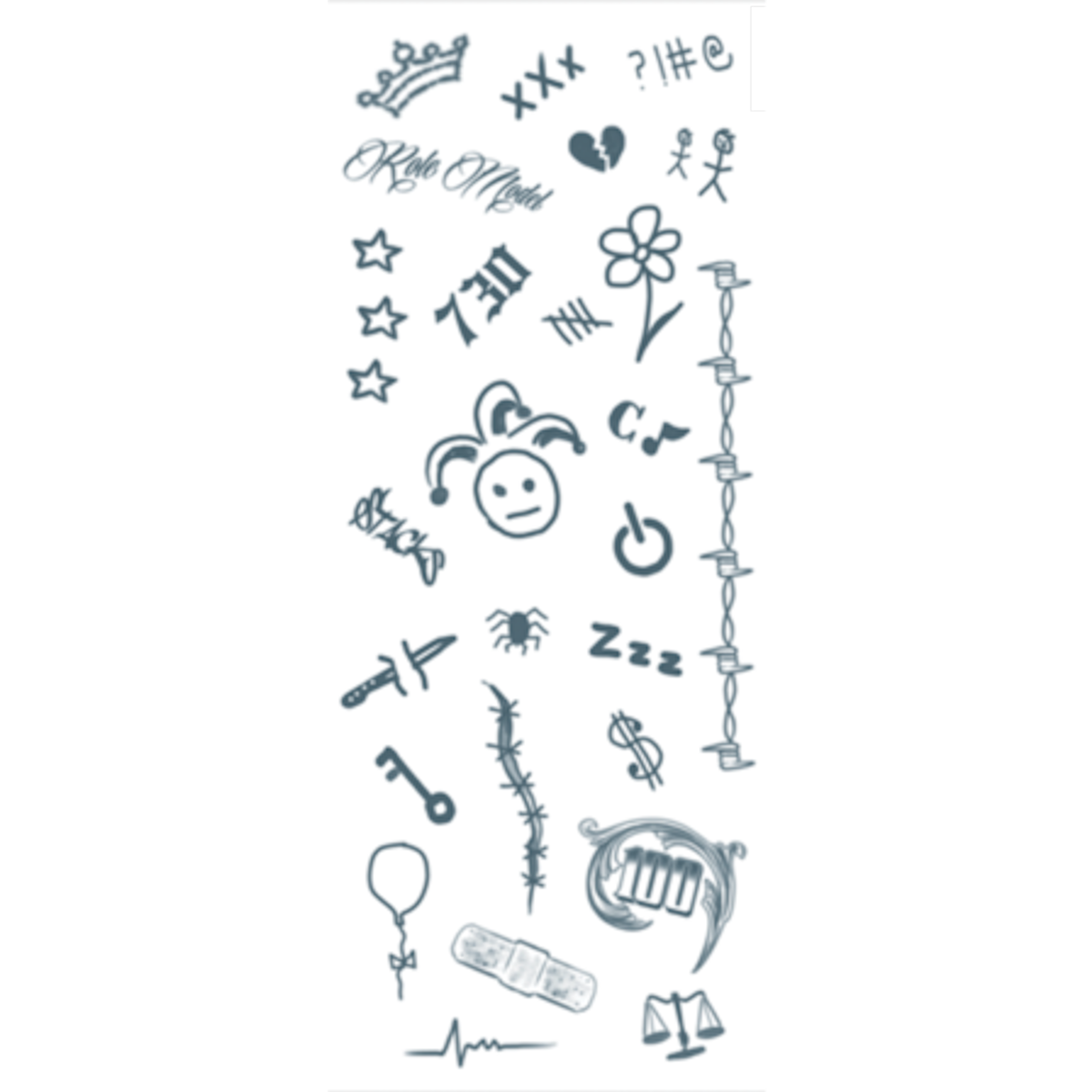 Pop Star Temporary Tattoo Tinsley Special FX Make up