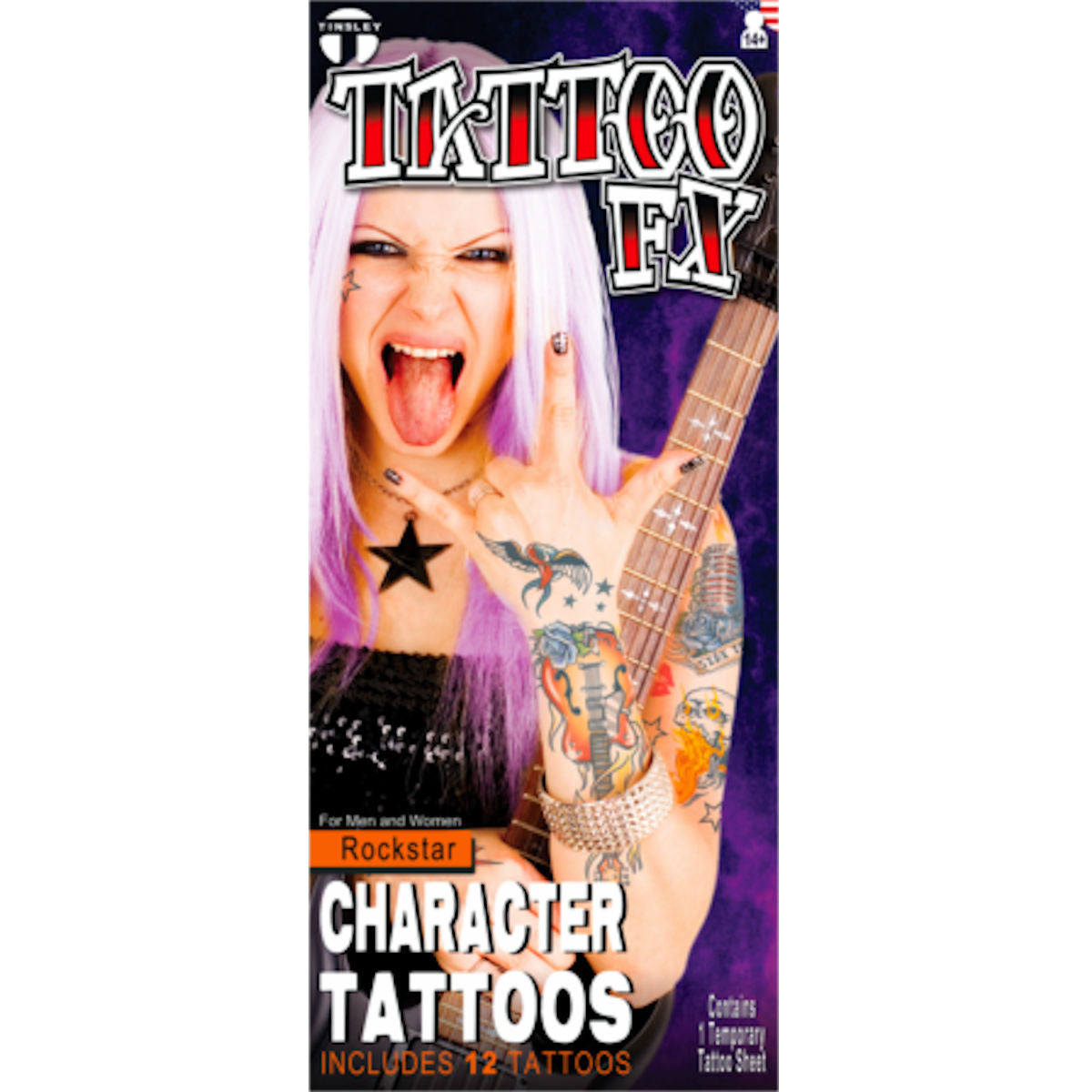 Rock Star - Sold Our Souls Temporary Tattoo Tinsley Special FX Make up