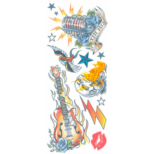 Rock Star - Sold Our Souls Temporary Tattoo Tinsley Special FX Make up