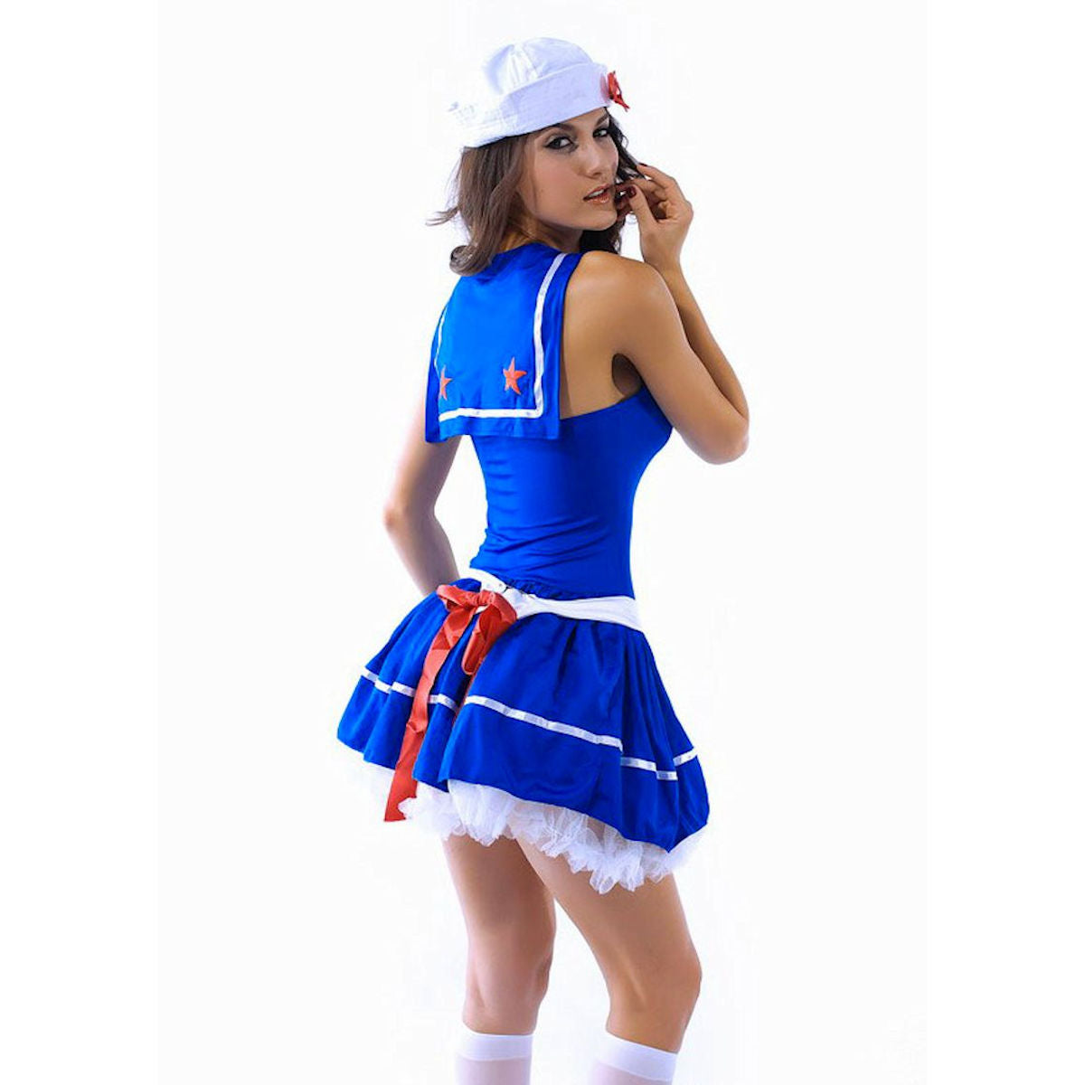 Sailor Blue Costume Women's fancy dress costume with Hat one size fits 8-12