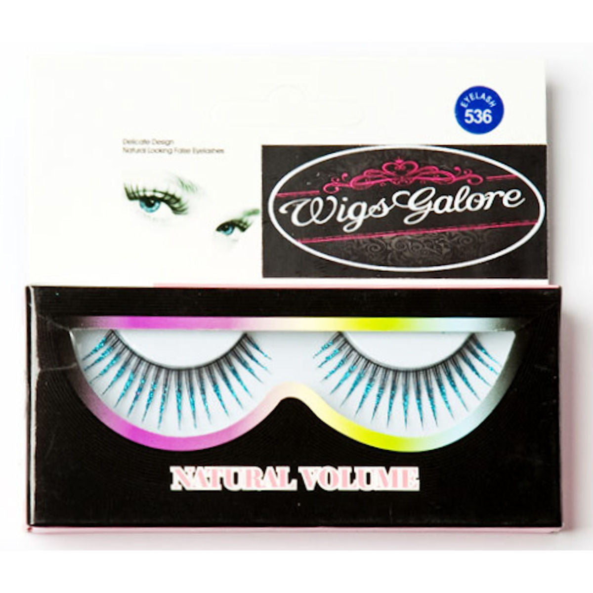 False Eyelashes Aqua Glitter Tipped Deluxe (ELSA FROZEN)
