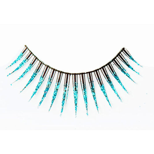 False Eyelashes Aqua Glitter Tipped Deluxe (ELSA FROZEN)