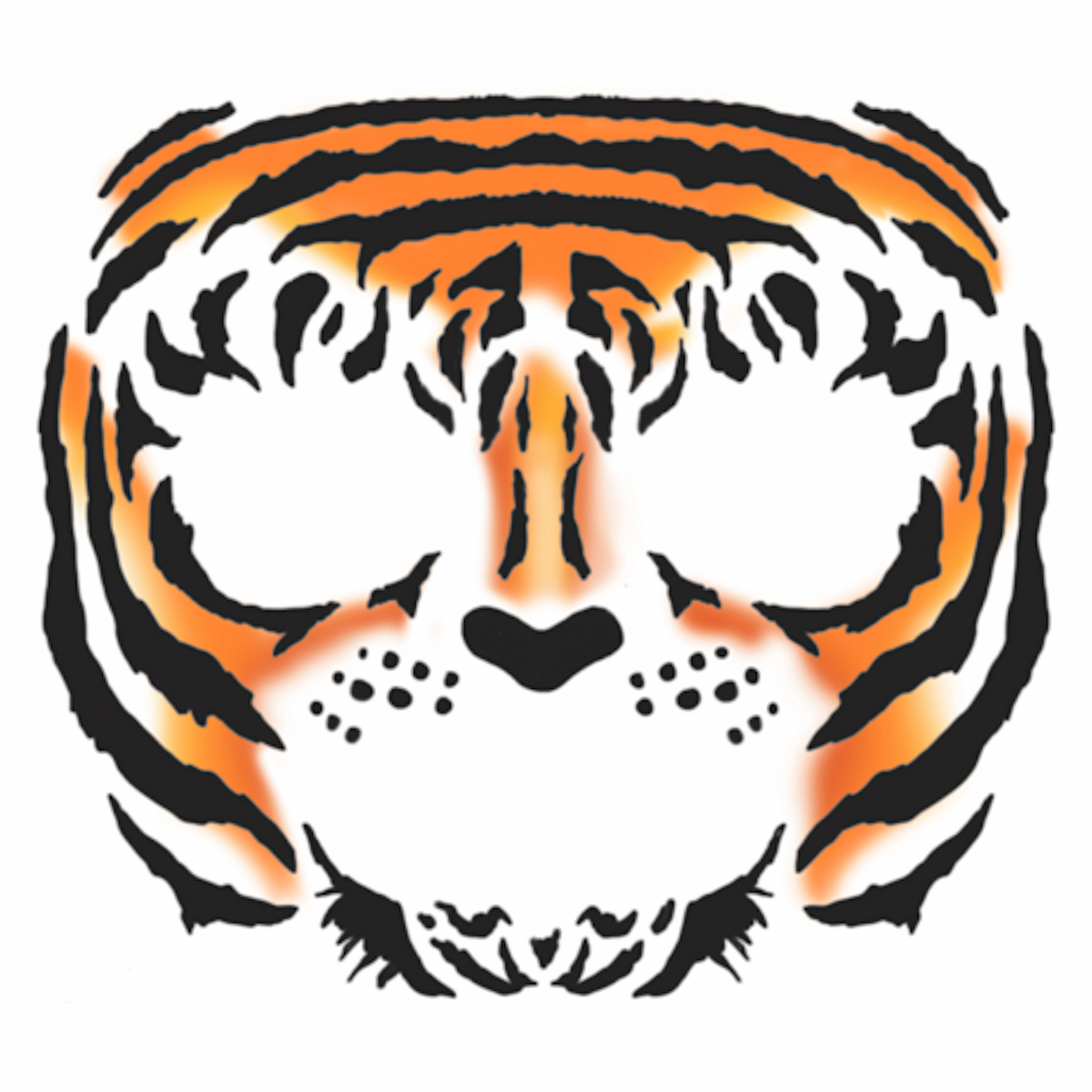 Tiger Full Face Temporary Tattoo Tinsley Makeup Special FX