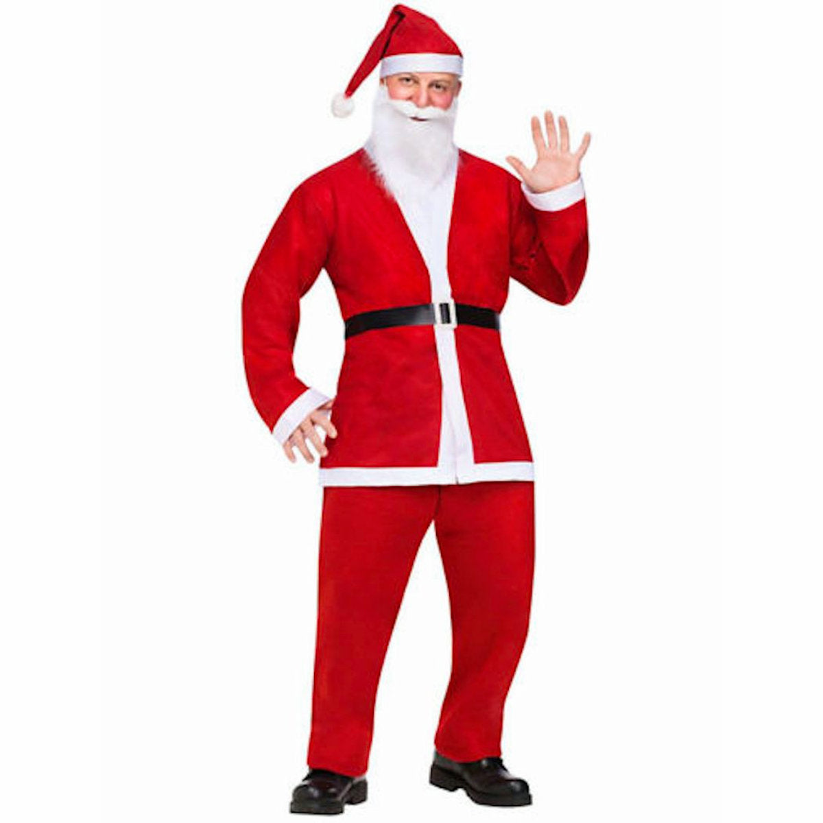Pub Crawl Comical FUNNY SANTA men's fancy dress costume with beard and hat