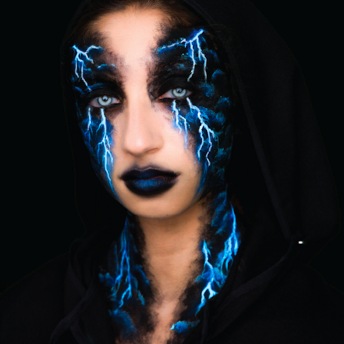 Face Paint Electric Blue Day-Glo-Colour Professional Makeup Special FX Tinsley Black Label