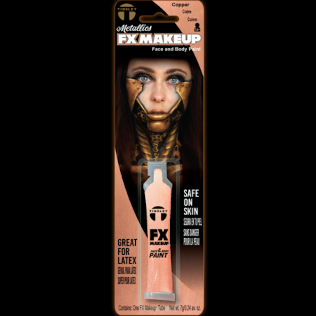 Face Paint Copper Day-Glo-Colour Professional Makeup Special FX Tinsley Black Label