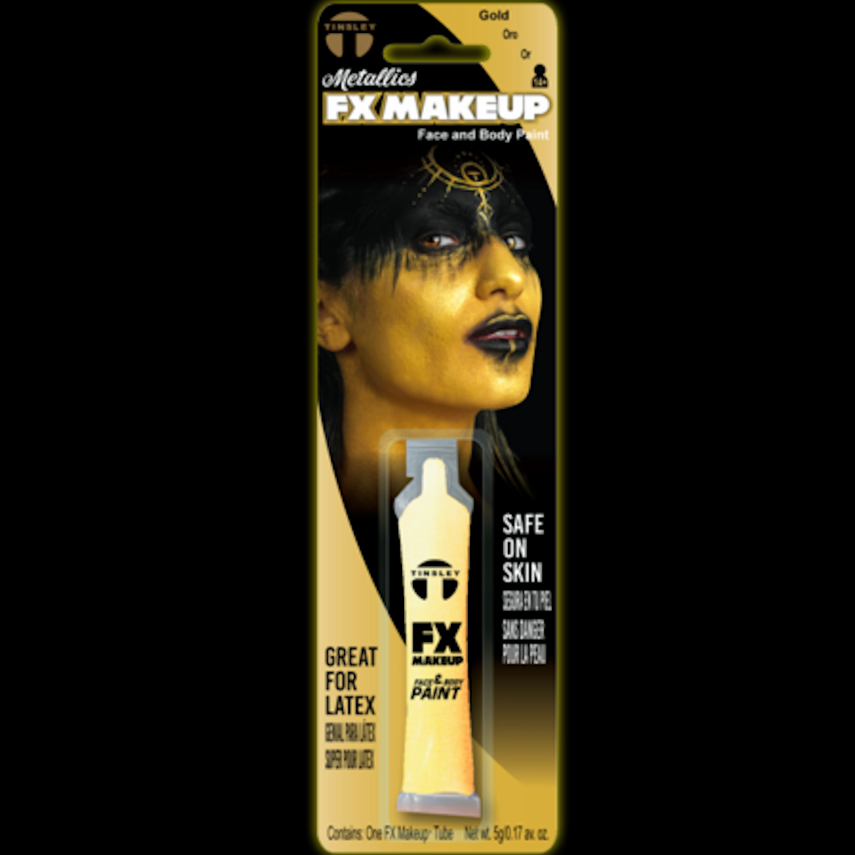 Face Paint Gold Day-Glo-Colour Professional Makeup Special FX Tinsley Black Label