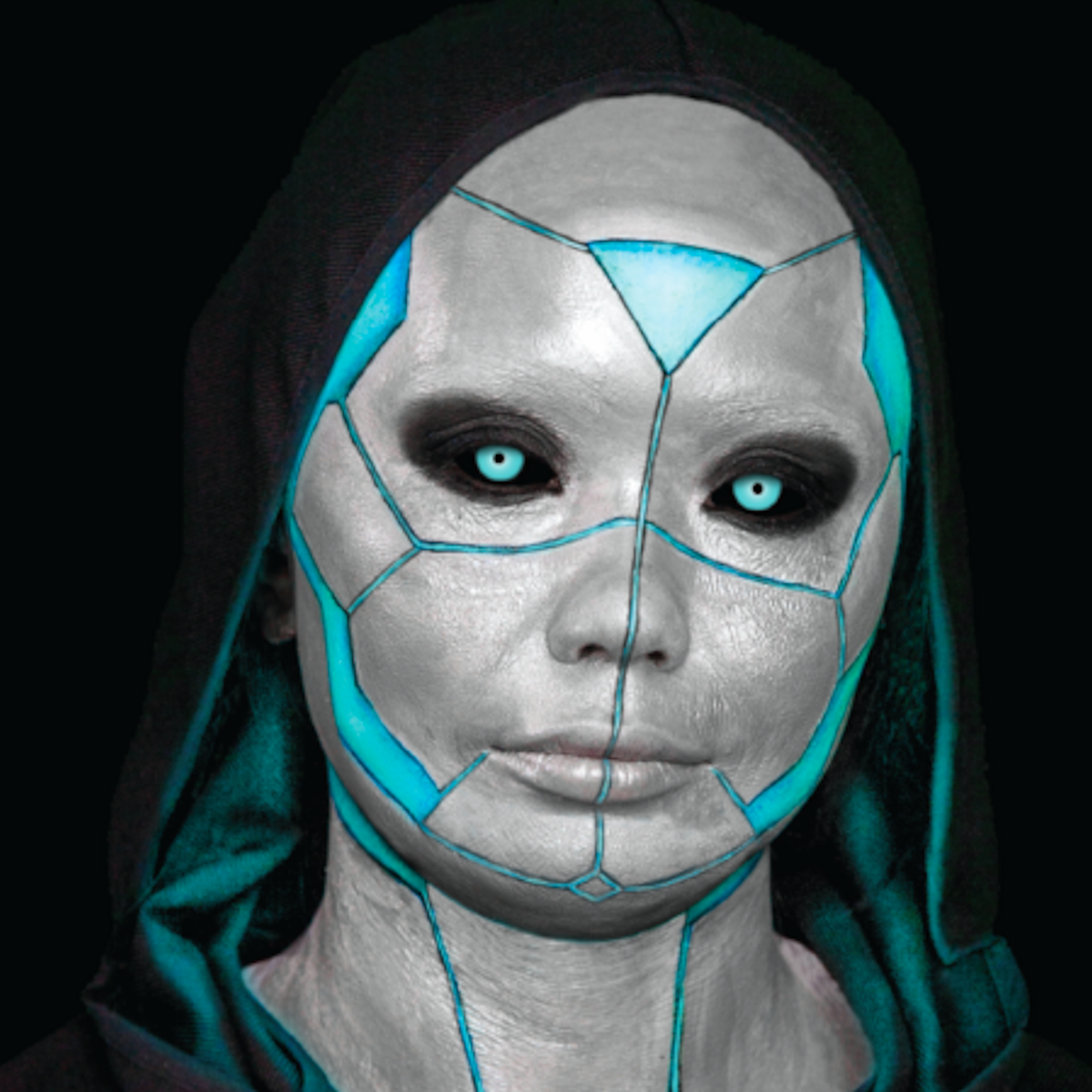 Face Paint Silver Day-Glo-Colour Professional Makeup Special FX Tinsley Black Label