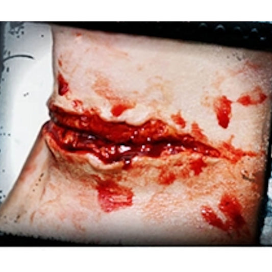 Cut Throat 3D FX Transfer Tinsley Temporary Tattoo Halloween Special FX Make Up