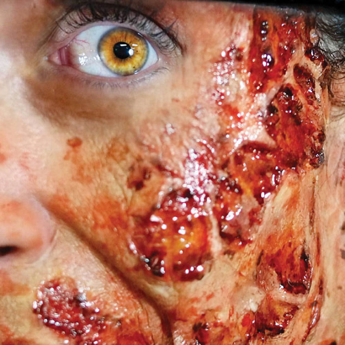 Burned Flesh 3D FX Transfer Tinsley Temporary Tattoo Halloween Special FX MakeUp