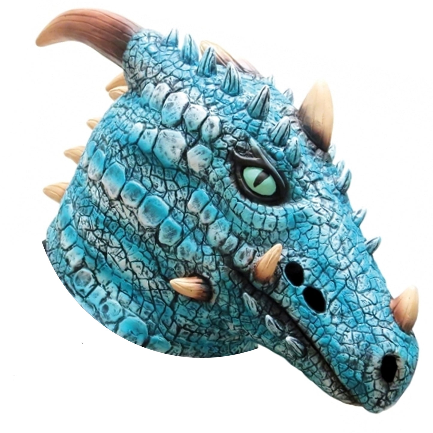 Deluxe Blue Ice Dragon Mask Latex Full Head GOT Fantasy Fun World