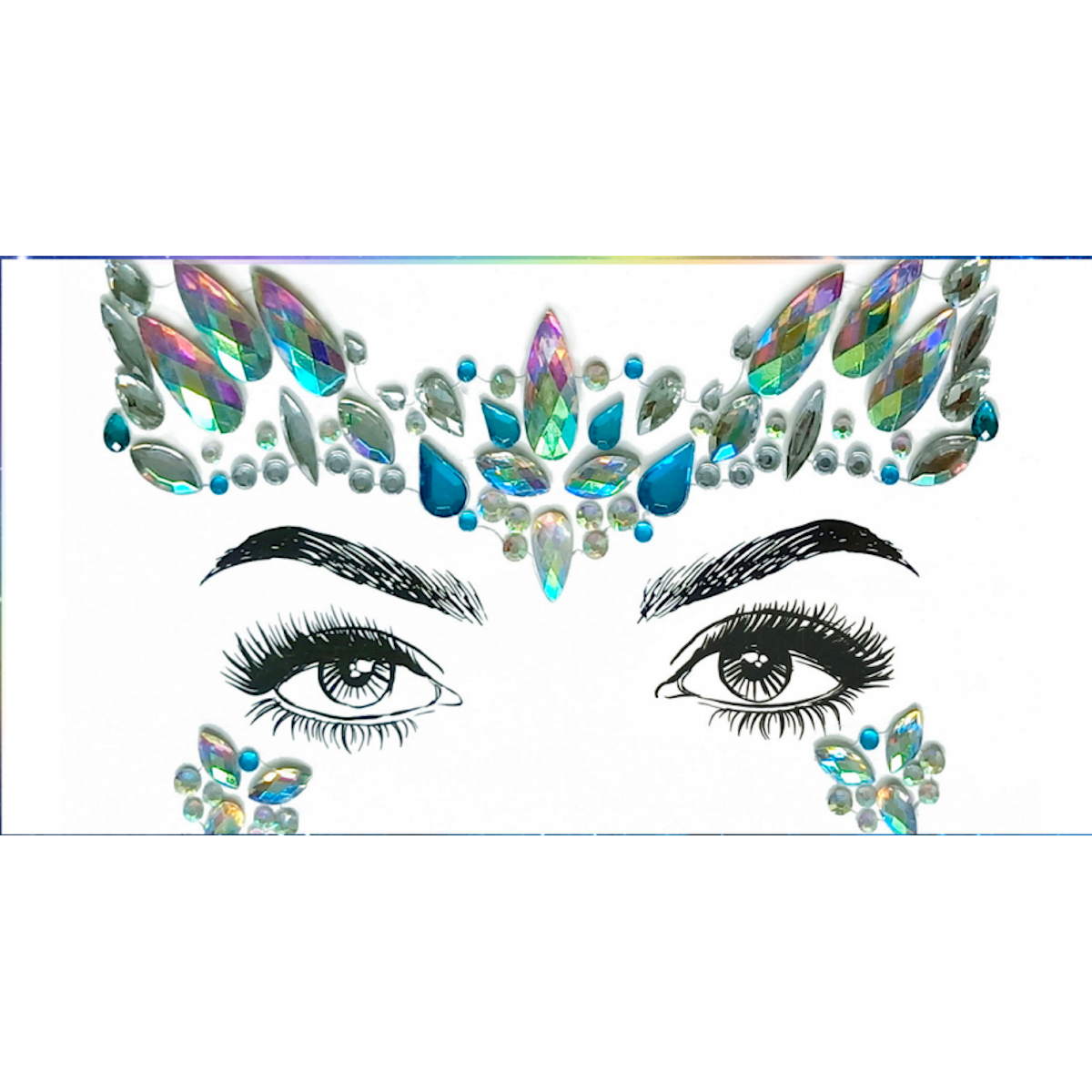 Face and Body Jewels - Mermaid Temporary Tattoo Festival Make-up