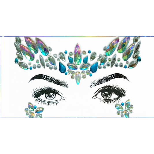 Face and Body Jewels - Mermaid Temporary Tattoo Festival Make-up