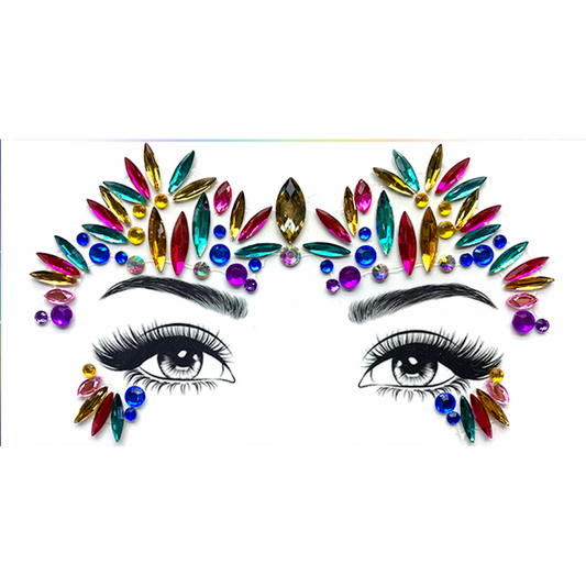 Face and Body Jewels - Fire Works Temporary Tattoo Festival Make-up