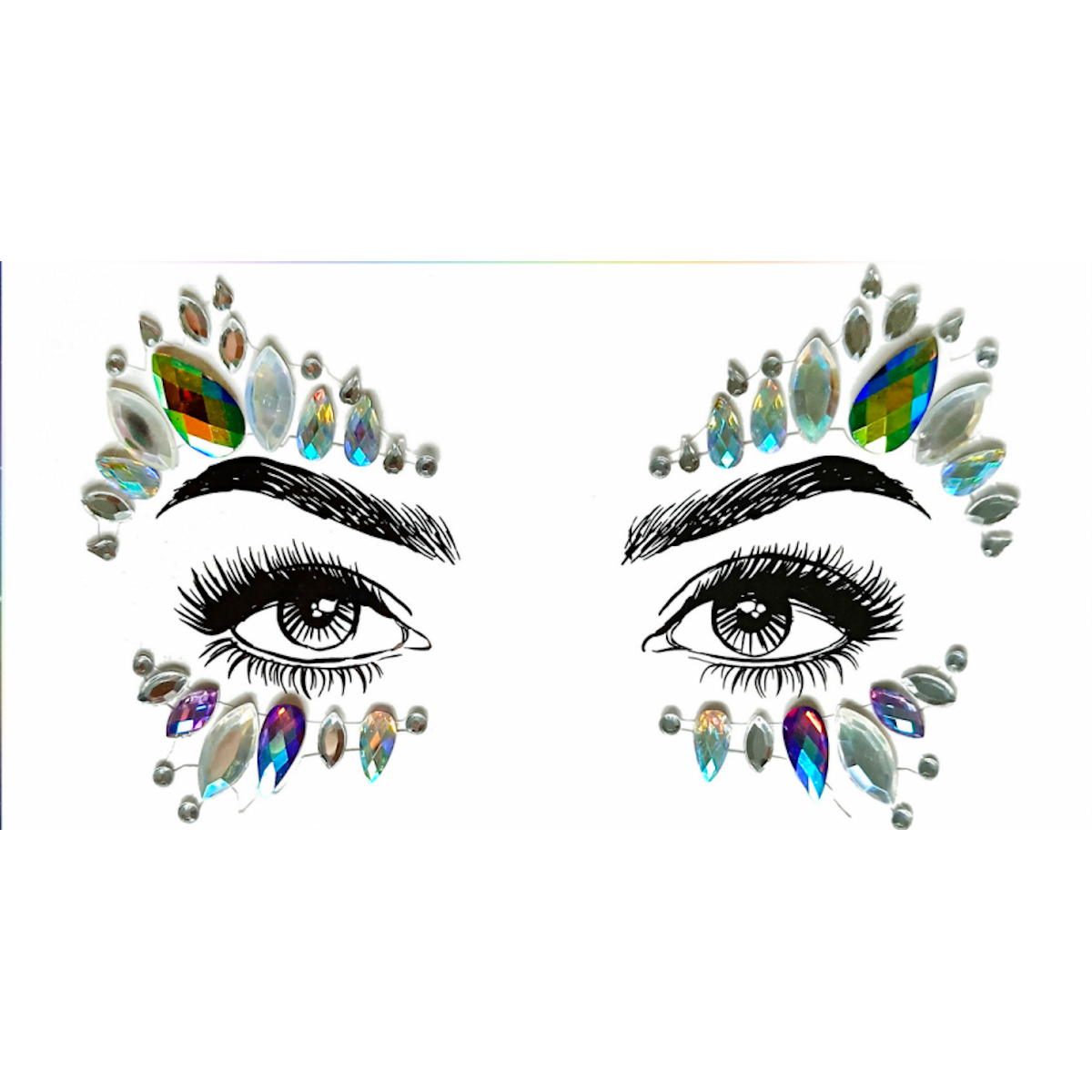 Face & Body Jewels - Unicorn Temporary Tattoo Festival Make-up