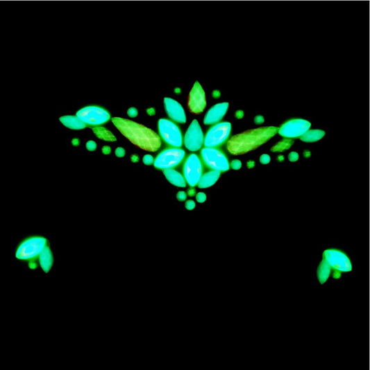 Face Jewels - Glow Witch Glow in the Dark Temporary Tattoo Festival Make-up