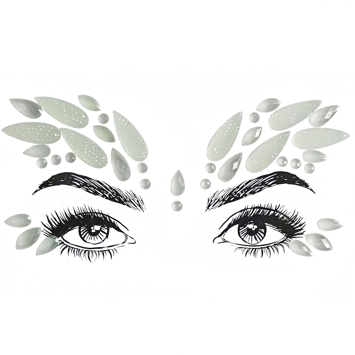 Face Jewels - Glow Princess Glow in the Dark Temporary Tattoo Festival Make-up