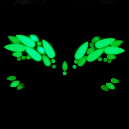Face Jewels - Glow Princess Glow in the Dark Temporary Tattoo Festival Make-up
