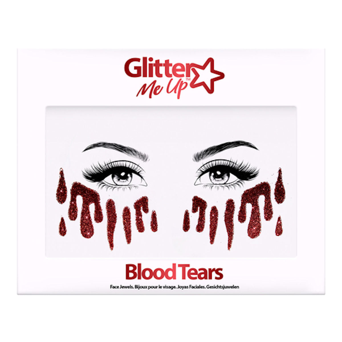 Glitter Me up Blood Tears Tattoo Stickers Halloween Make Up