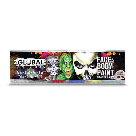 Face & Body Paint Starter Set Global Bodyart Makeup Special FX Set of 5x Paints