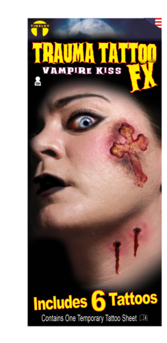 Vampire Kiss Trauma Temporary Tattoo Tinsley Halloween Special FX Make up