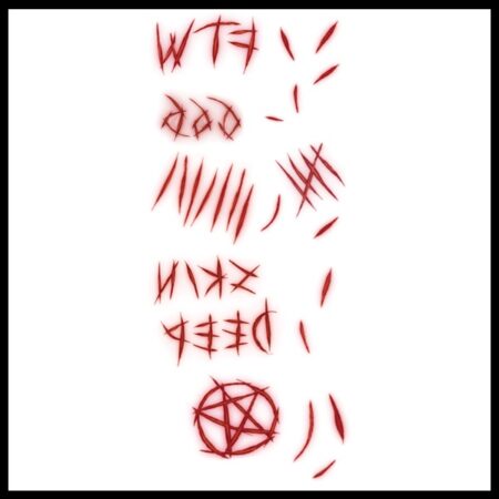 Human Carving Board Temporary Realistic Tattoo Tinsley Halloween Special FX Make up