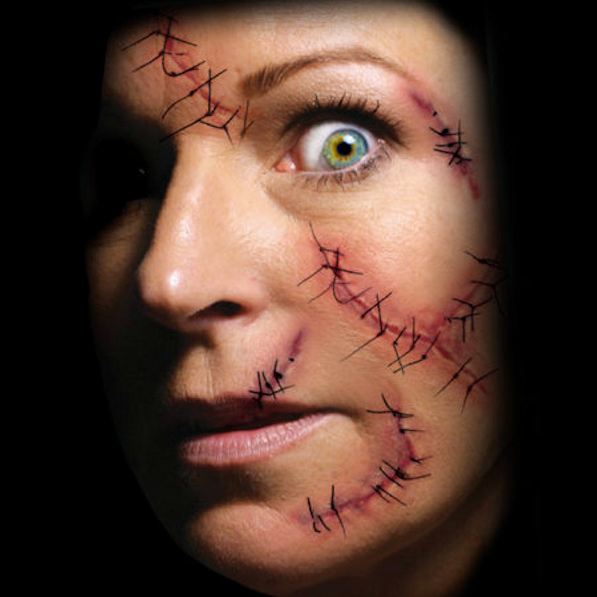 Stitched Skin Temporary Realistic Tattoo Tinsley Halloween Special FX Make up
