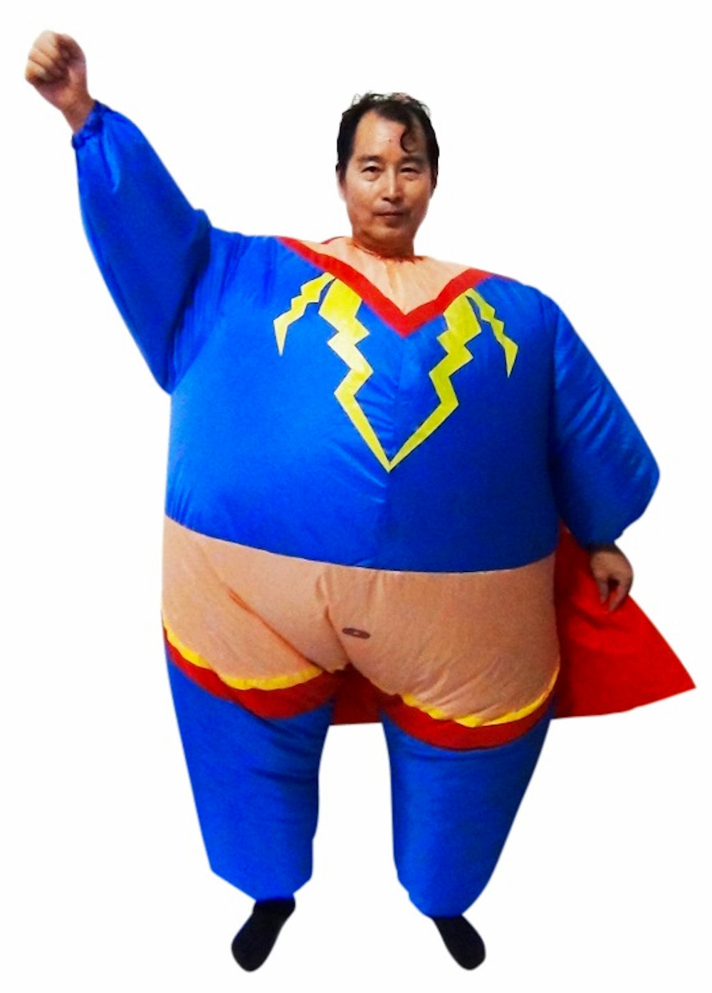 Superhero Fancy Dress Inflatable Suit -Fan Operated Adult Costume