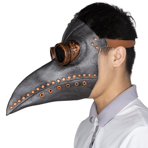 The Black Plague Latex Mask Fancy Dress Halloween Costume Accessory