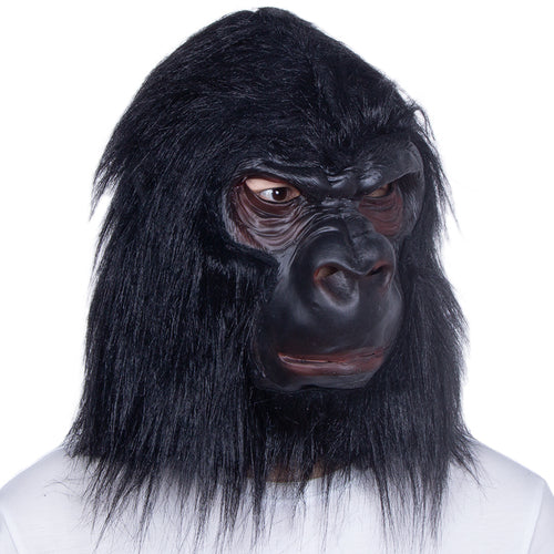 Gorilla Ape Mask Latex with Black Hair Costume Accessory Halloween Great Quality