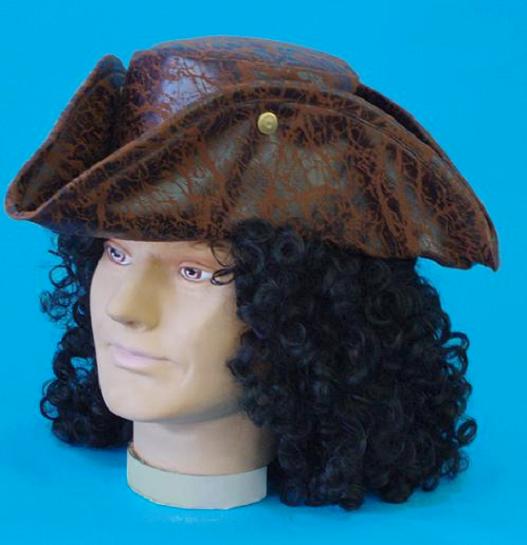 Pirate Tricorn Hat Weather Worn Brown Jack Sparrow Men's Costume accessory