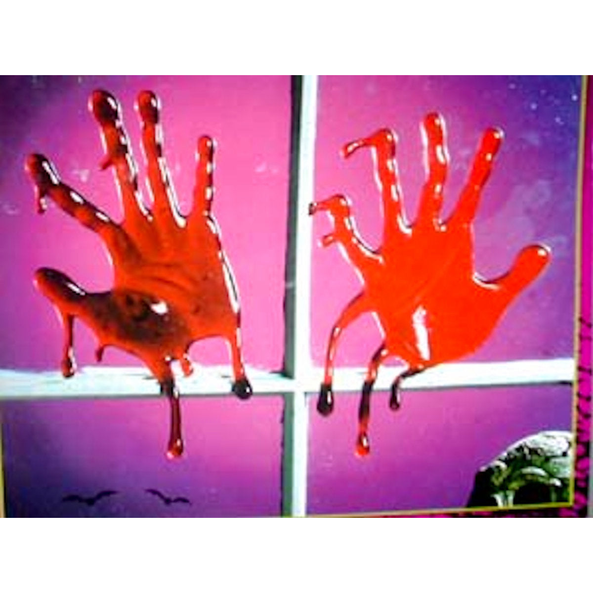 3D Bloody Hand Print Window Cling Halloween Party Decoration