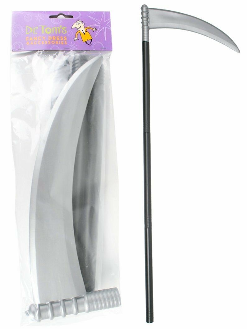 Grim Reaper Scythe Sickle Weapon Halloween Fancy Dress Party Costume Accessory 101cm