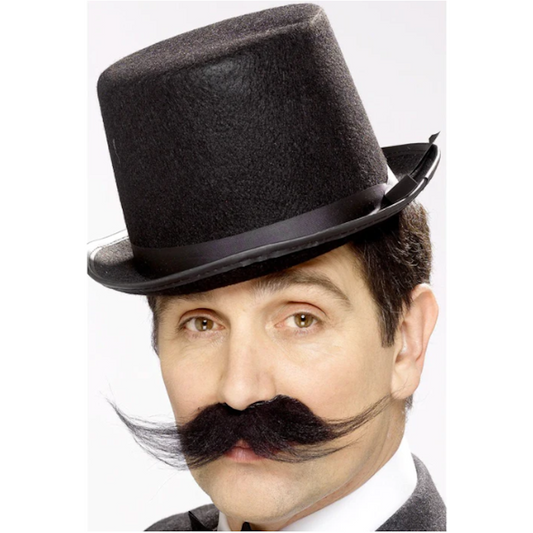 Investigator Detective Moustache Black Fake Moustache Self Adhesive Costume Accessory