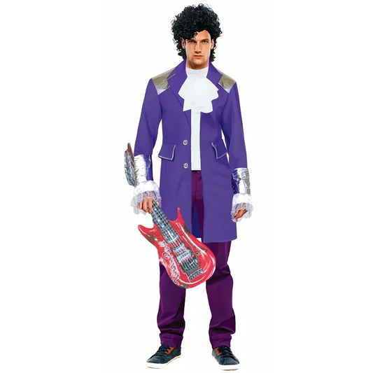 Purple 1980's Prince of Pop Star Adult Men's costume