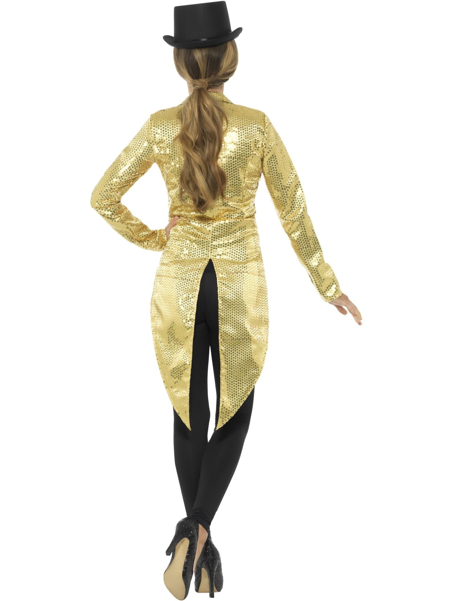 Gold Sequin Tailcoat Women's Cabaret Jazz Jacket