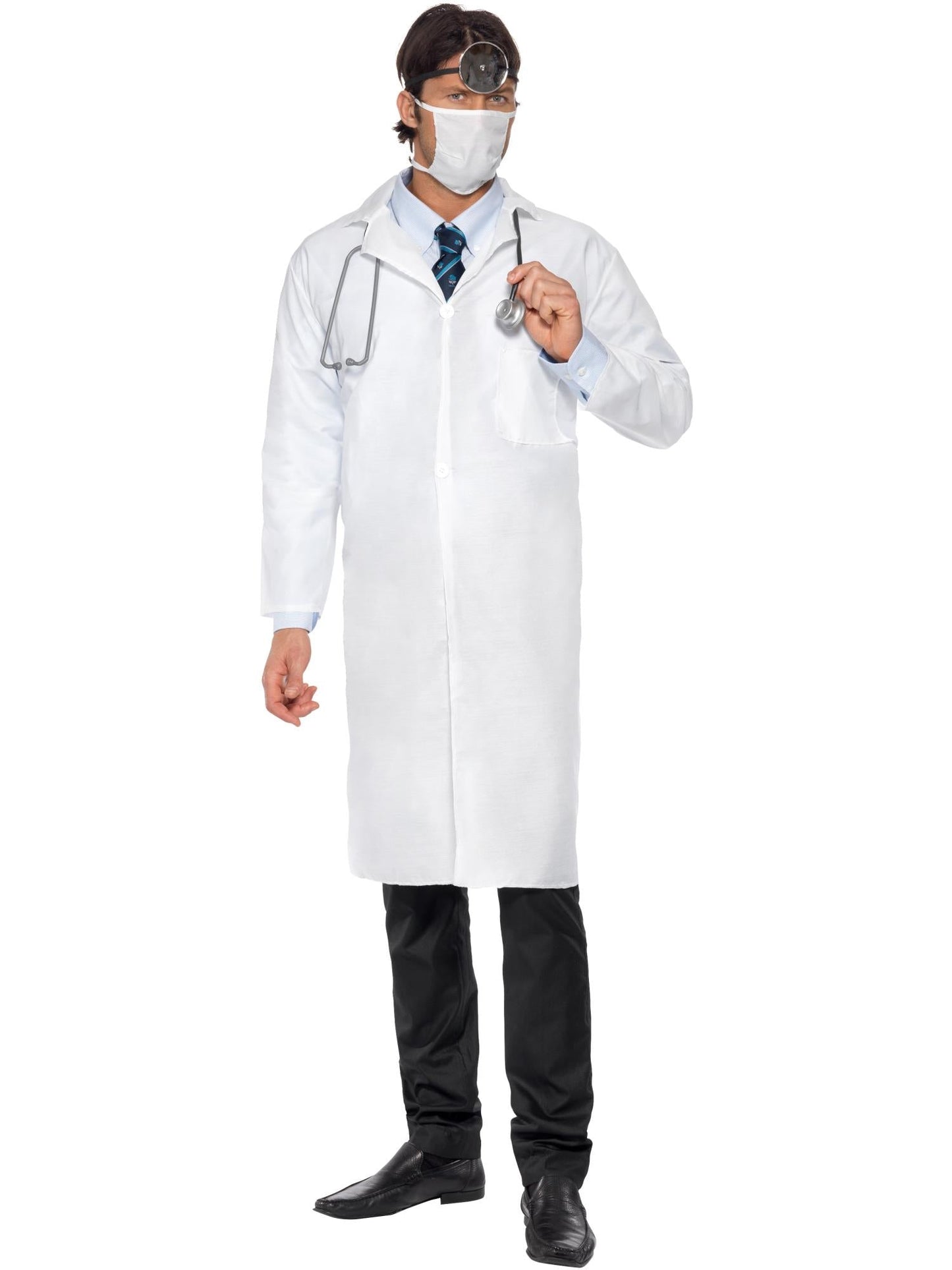 Doctor White Coat and Mask Adult Costume