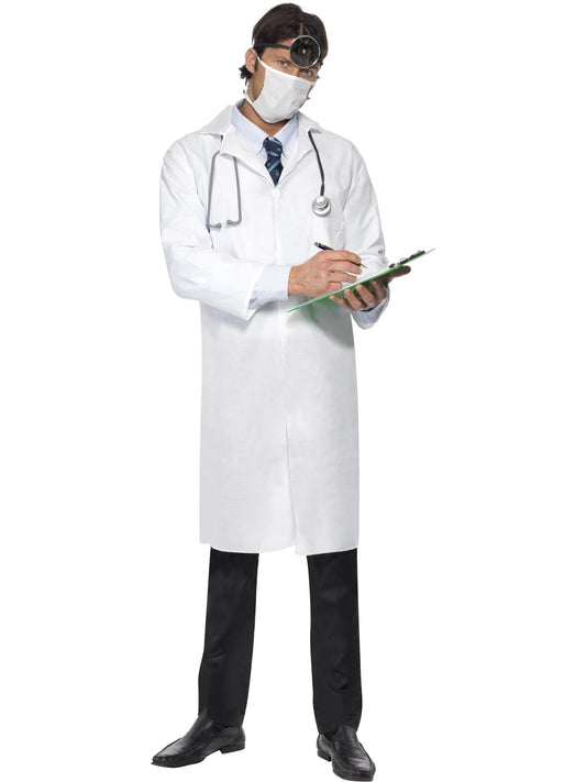 Doctor White Coat and Mask Adult Costume