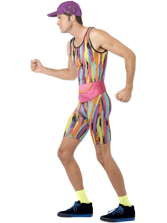 1980's Aerobics Instructor Multi-coloured Jumpsuit