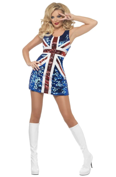 Britannia Rockstar Sequinned Women's Costume Fever Genuine