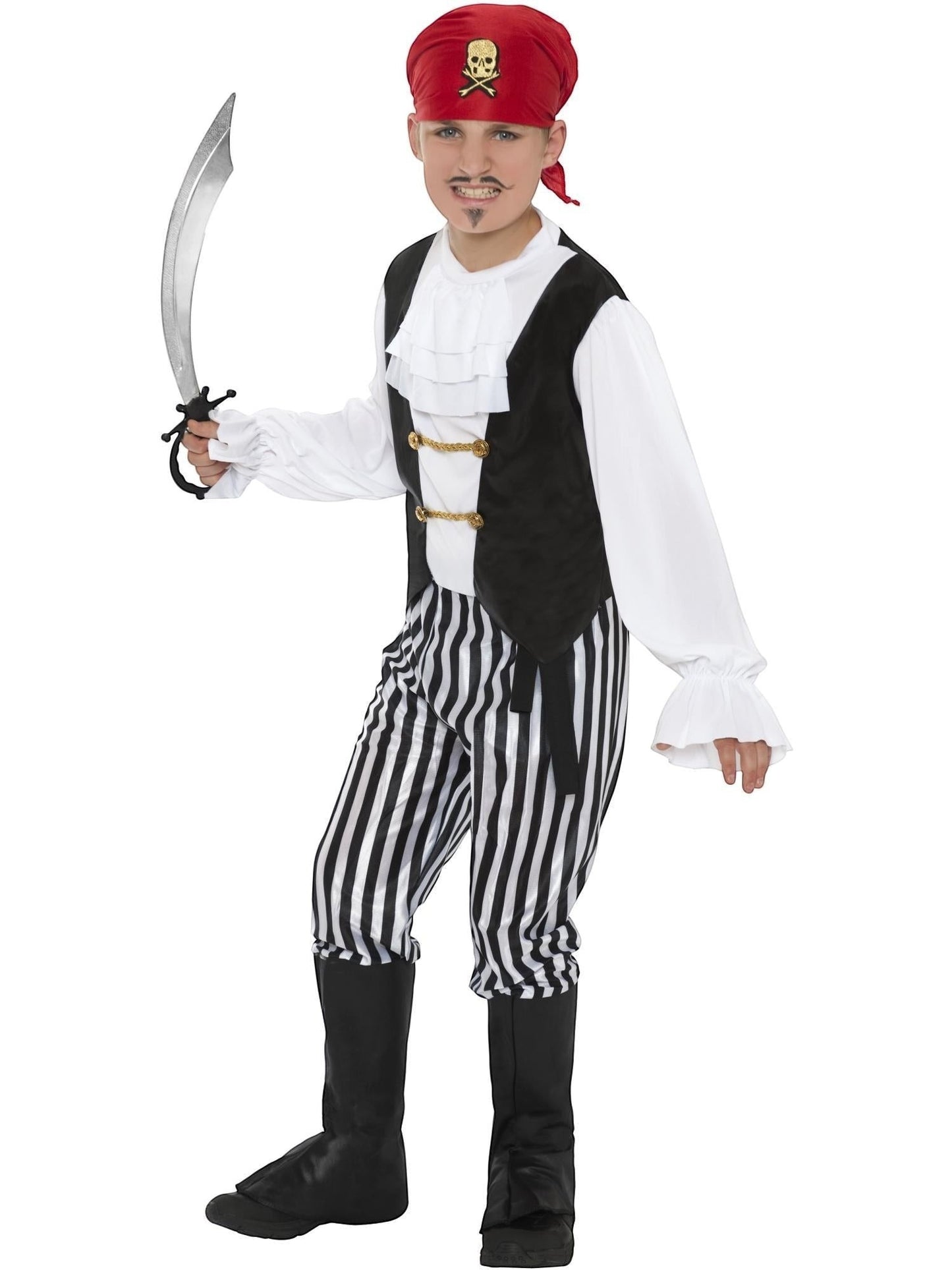 Smiffy's Pirate Child Boy's Complete Costume from Ninx Costumes, front view